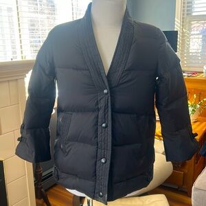 SOOLinen Black 3/4 Sleeve Lightweight Puffer NWT